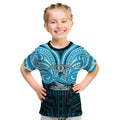 Custom Cronulla-Sutherland Sharks Kid T Shirt Shark Warrior Polynesia Islander Rugby Mascot