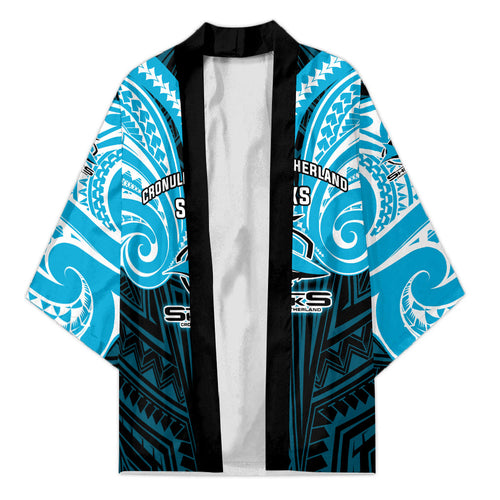 Custom Cronulla-Sutherland Sharks Kimono Shark Warrior Polynesia Islander Rugby Mascot