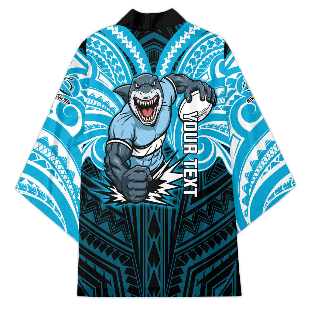 Custom Cronulla-Sutherland Sharks Kimono Shark Warrior Polynesia Islander Rugby Mascot
