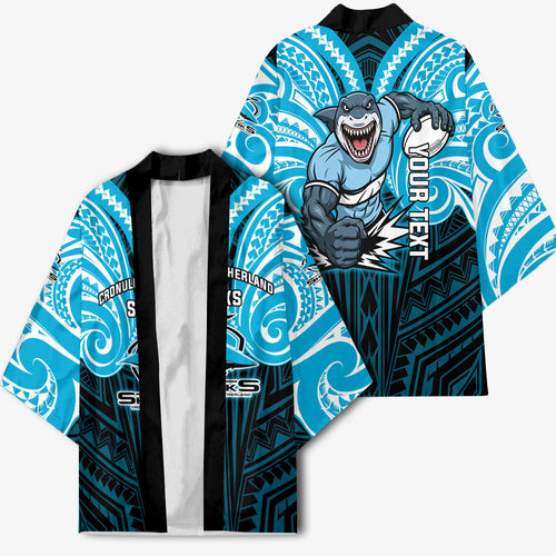 Custom Cronulla-Sutherland Sharks Kimono Shark Warrior Polynesia Islander Rugby Mascot