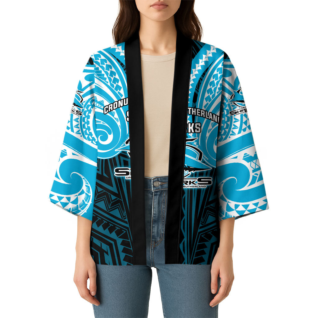 Custom Cronulla-Sutherland Sharks Kimono Shark Warrior Polynesia Islander Rugby Mascot