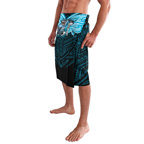 Custom Cronulla-Sutherland Sharks Lavalava Shark Warrior Polynesia Islander Rugby Mascot