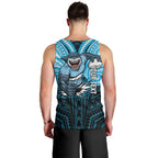 Custom Cronulla-Sutherland Sharks Men Tank Top Shark Warrior Polynesia Islander Rugby Mascot