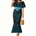 Custom Cronulla-Sutherland Sharks Mermaid Dress Shark Warrior Polynesia Islander Rugby Mascot