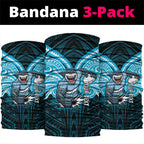 Custom Cronulla-Sutherland Sharks Neck Gaiter Shark Warrior Polynesia Islander Rugby Mascot
