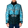 Custom Cronulla-Sutherland Sharks Padded Jacket Shark Warrior Polynesia Islander Rugby Mascot