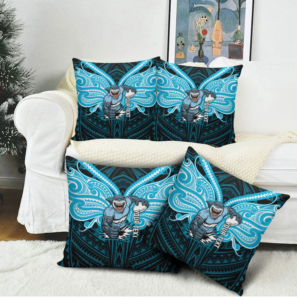 Custom Cronulla-Sutherland Sharks Pillow Cover Shark Warrior Polynesia Islander Rugby Mascot