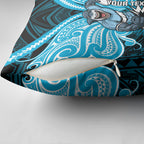 Custom Cronulla-Sutherland Sharks Pillow Cover Shark Warrior Polynesia Islander Rugby Mascot