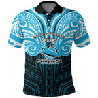 Custom Cronulla-Sutherland Sharks Polo Shirt Shark Warrior Polynesia Islander Rugby Mascot