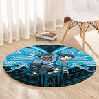 Custom Cronulla-Sutherland Sharks Round Carpet Shark Warrior Polynesia Islander Rugby Mascot