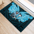 Custom Cronulla-Sutherland Sharks Rubber Doormat Shark Warrior Polynesia Islander Rugby Mascot