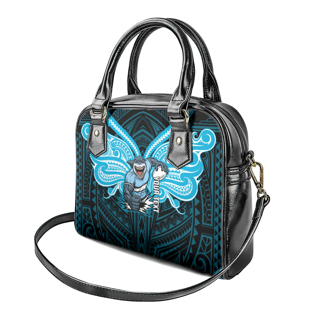 Custom Cronulla-Sutherland Sharks Shoulder Handbag Shark Warrior Polynesia Islander Rugby Mascot
