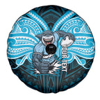 Custom Cronulla-Sutherland Sharks Spare Tire Cover Shark Warrior Polynesia Islander Rugby Mascot