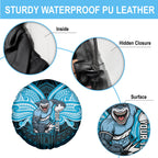 Custom Cronulla-Sutherland Sharks Spare Tire Cover Shark Warrior Polynesia Islander Rugby Mascot