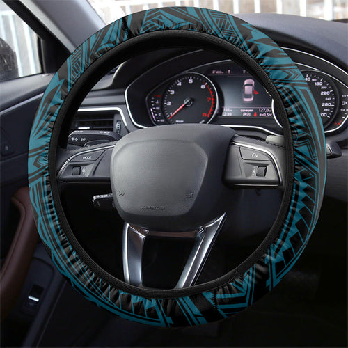 Cronulla-Sutherland Sharks Steering Wheel Cover Shark Warrior Polynesia Islander Rugby Mascot