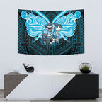 Custom Cronulla-Sutherland Sharks Tapestry Shark Warrior Polynesia Islander Rugby Mascot