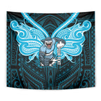 Custom Cronulla-Sutherland Sharks Tapestry Shark Warrior Polynesia Islander Rugby Mascot