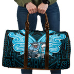 Custom Cronulla-Sutherland Sharks Travel Bag Shark Warrior Polynesia Islander Rugby Mascot