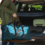 Custom Cronulla-Sutherland Sharks Travel Bag Shark Warrior Polynesia Islander Rugby Mascot