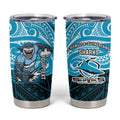 Custom Cronulla-Sutherland Sharks Tumbler Cup Shark Warrior Polynesia Islander Rugby Mascot