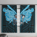 Custom Cronulla-Sutherland Sharks Window Curtain Shark Warrior Polynesia Islander Rugby Mascot