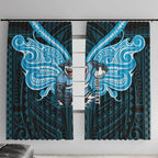 Custom Cronulla-Sutherland Sharks Window Curtain Shark Warrior Polynesia Islander Rugby Mascot