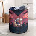 Custom Newcastle Knight Laundry Basket Knight Warrior Polynesia Islander Rugby Mascot