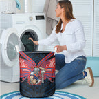 Custom Newcastle Knight Laundry Basket Knight Warrior Polynesia Islander Rugby Mascot