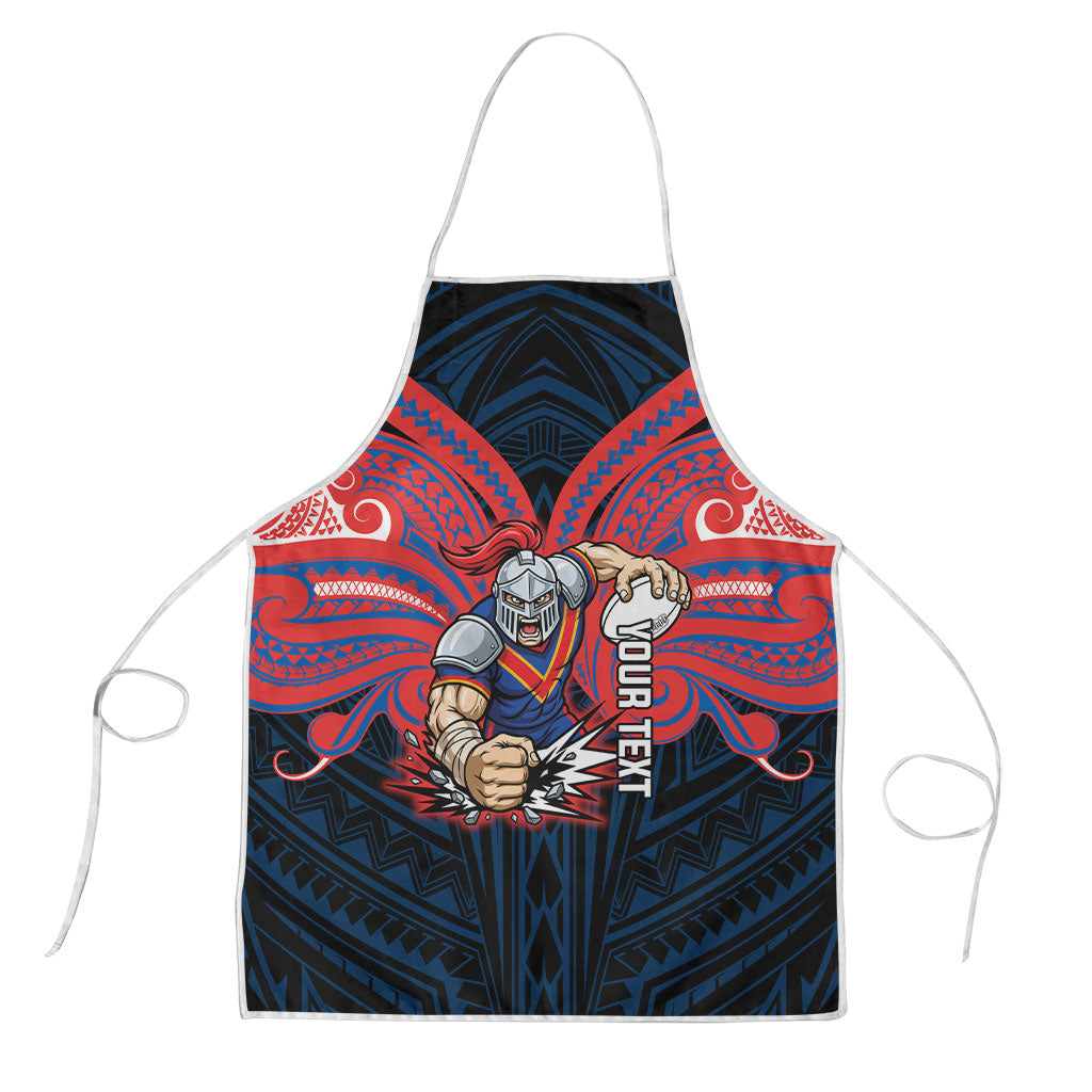 Custom Newcastle Knight Apron Knight Warrior Polynesia Islander Rugby Mascot