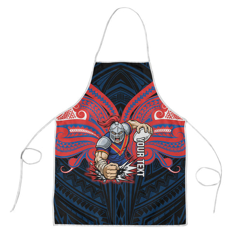 Custom Newcastle Knight Apron Knight Warrior Polynesia Islander Rugby Mascot