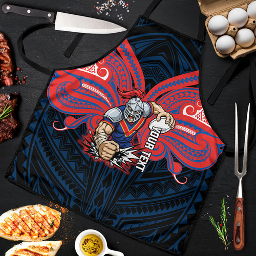 Custom Newcastle Knight Apron Knight Warrior Polynesia Islander Rugby Mascot