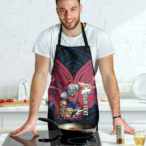 Custom Newcastle Knight Apron Knight Warrior Polynesia Islander Rugby Mascot