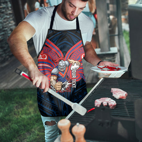 Custom Newcastle Knight Apron Knight Warrior Polynesia Islander Rugby Mascot
