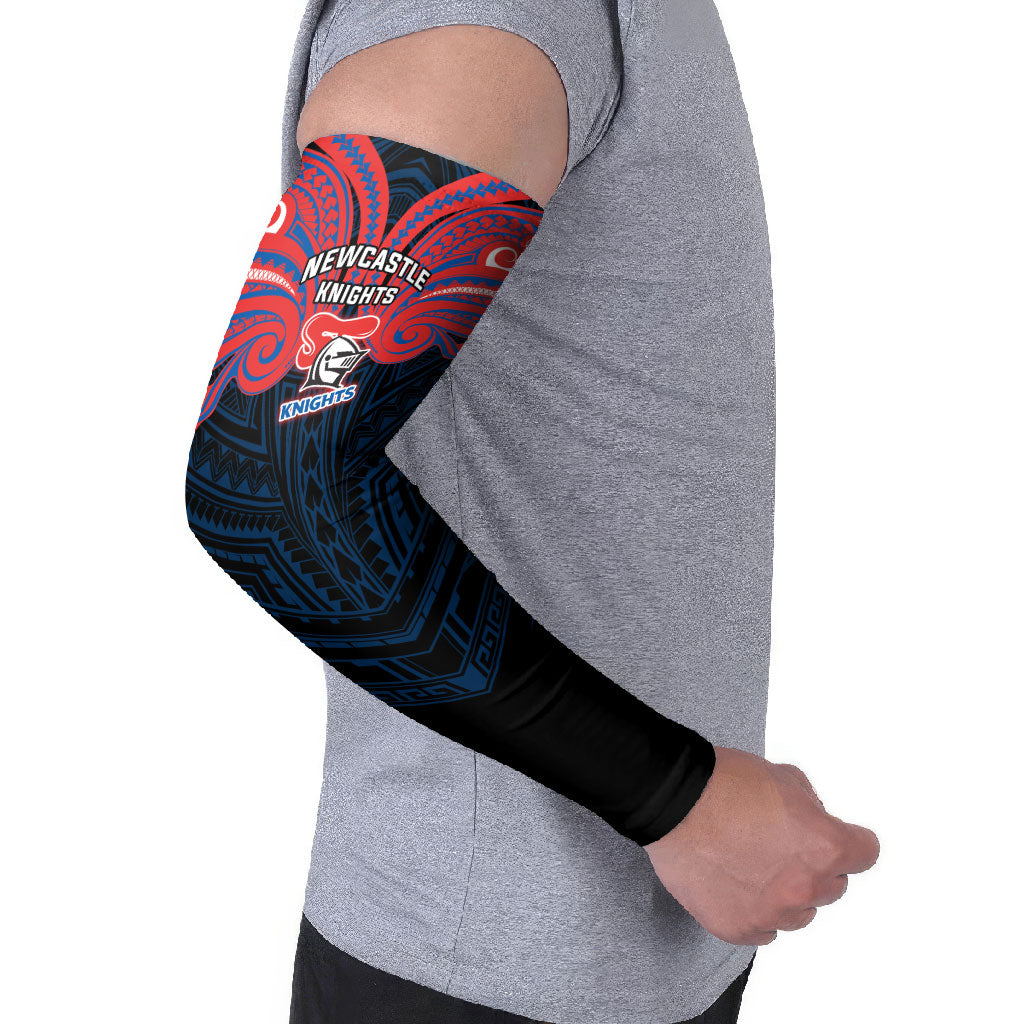 Custom Newcastle Knight Arm Sleeves Knight Warrior Polynesia Islander Rugby Mascot