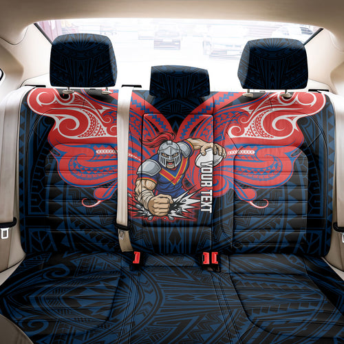 Custom Newcastle Knight Back Car Seat Cover Knight Warrior Polynesia Islander Rugby Mascot