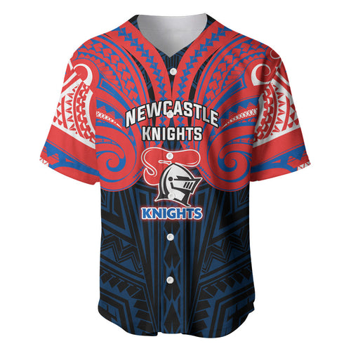 Custom Newcastle Knight Baseball Jersey Knight Warrior Polynesia Islander Rugby Mascot
