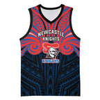 Custom Newcastle Knight Basketball Jersey Knight Warrior Polynesia Islander Rugby Mascot