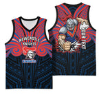 Custom Newcastle Knight Basketball Jersey Knight Warrior Polynesia Islander Rugby Mascot