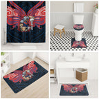 Custom Newcastle Knight Bathroom Set Knight Warrior Polynesia Islander Rugby Mascot