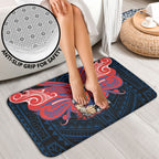 Custom Newcastle Knight Bathroom Set Knight Warrior Polynesia Islander Rugby Mascot