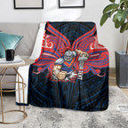 Custom Newcastle Knight Blanket Knight Warrior Polynesia Islander Rugby Mascot