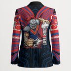 Custom Newcastle Knight Blazer Knight Warrior Polynesia Islander Rugby Mascot