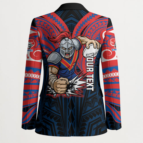 Custom Newcastle Knight Blazer Knight Warrior Polynesia Islander Rugby Mascot