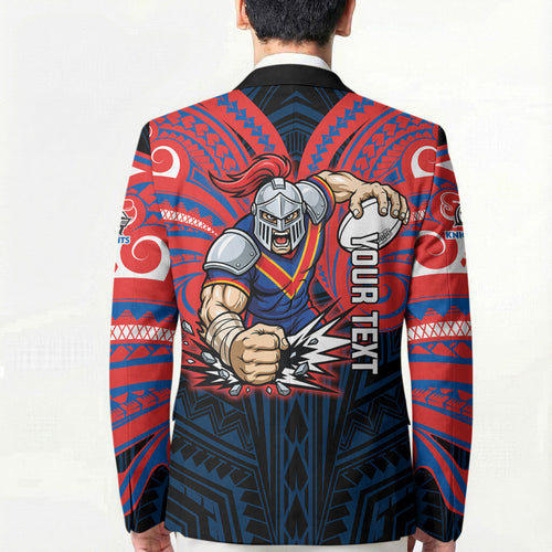 Custom Newcastle Knight Blazer Knight Warrior Polynesia Islander Rugby Mascot
