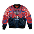 Custom Newcastle Knight Bomber Jacket Knight Warrior Polynesia Islander Rugby Mascot
