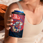 Custom Newcastle Knight 4 in 1 Can Cooler Tumbler Knight Warrior Polynesia Islander Rugby Mascot
