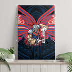 Custom Newcastle Knight Canvas Wall Art Knight Warrior Polynesia Islander Rugby Mascot