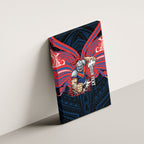 Custom Newcastle Knight Canvas Wall Art Knight Warrior Polynesia Islander Rugby Mascot