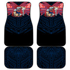 Custom Newcastle Knight Car Mats Knight Warrior Polynesia Islander Rugby Mascot