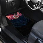 Custom Newcastle Knight Car Mats Knight Warrior Polynesia Islander Rugby Mascot